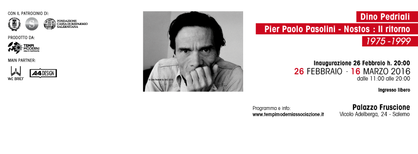 Inaugurazione della mostra: "Dino Pedriali (Pier Paolo Pasolini - Nostos: Il ritorno) 1975 - 1999"