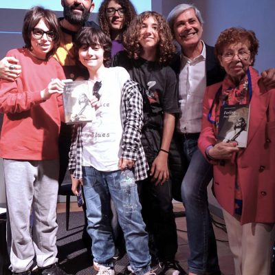 Foto di gruppo con Gianni Valentino e Marco Russo - foto Tiziana Varani, Associazione Culturale LAB 147